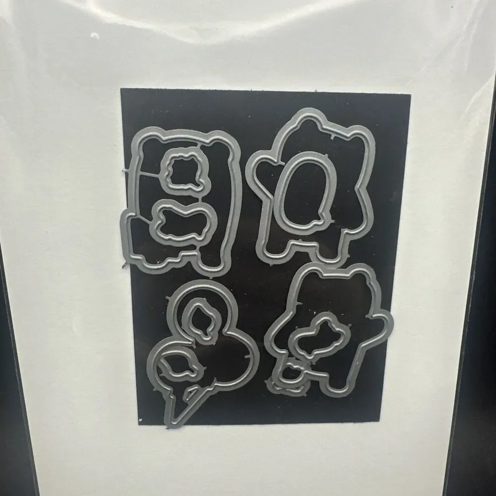 Wplus9 W Plus 9 FRIENDS For All Seasons FALL Bear Autumn Rubber Stamps Dies